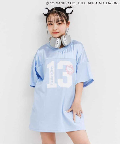 《Hello Kitty》（凱蒂貓） 迷你連衣裙 拼接網紗款