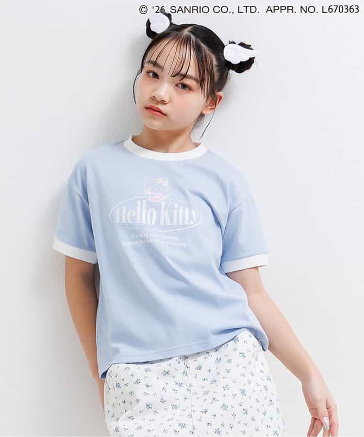 Hello Kitty（Hello Kitty） 天使風撞色領印花T恤