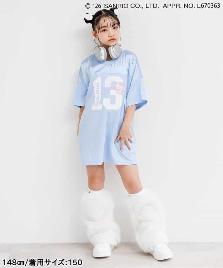 《Hello Kitty》（凱蒂貓） 迷你連衣裙 拼接網紗款