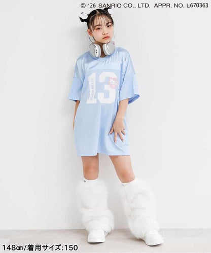 《Hello Kitty》（凱蒂貓） 迷你連衣裙 拼接網紗款