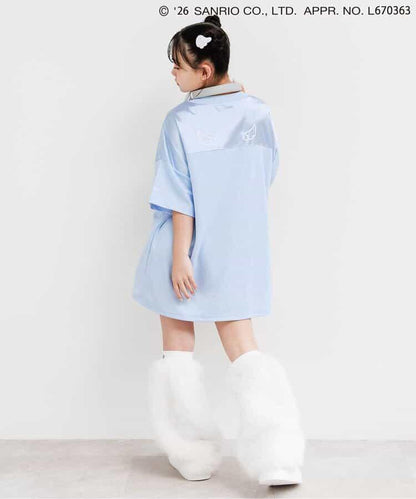 《Hello Kitty》（凱蒂貓） 迷你連衣裙 拼接網紗款