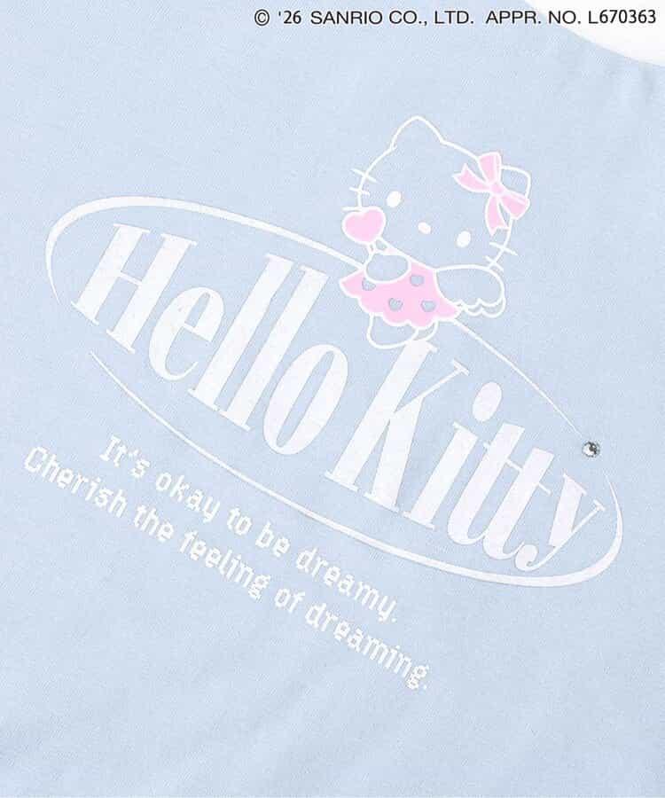 Hello Kitty（Hello Kitty） 天使風撞色領印花T恤