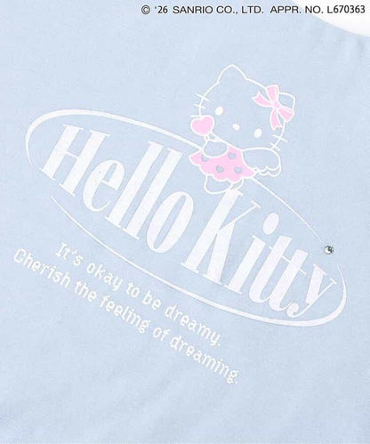 Hello Kitty（Hello Kitty） 天使風撞色領印花T恤