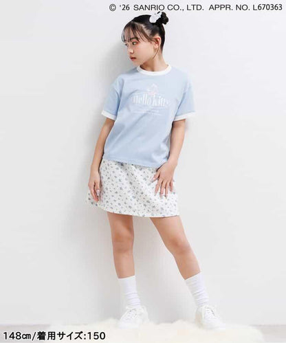 Hello Kitty（Hello Kitty） 天使風撞色領印花T恤
