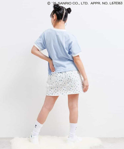 Hello Kitty（Hello Kitty） 天使風撞色領印花T恤