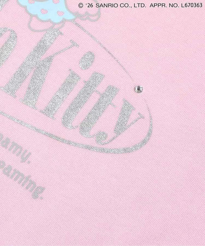 Hello Kitty（Hello Kitty） 天使風撞色領印花T恤