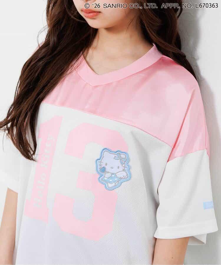 《Hello Kitty》（凱蒂貓） 迷你連衣裙 拼接網紗款