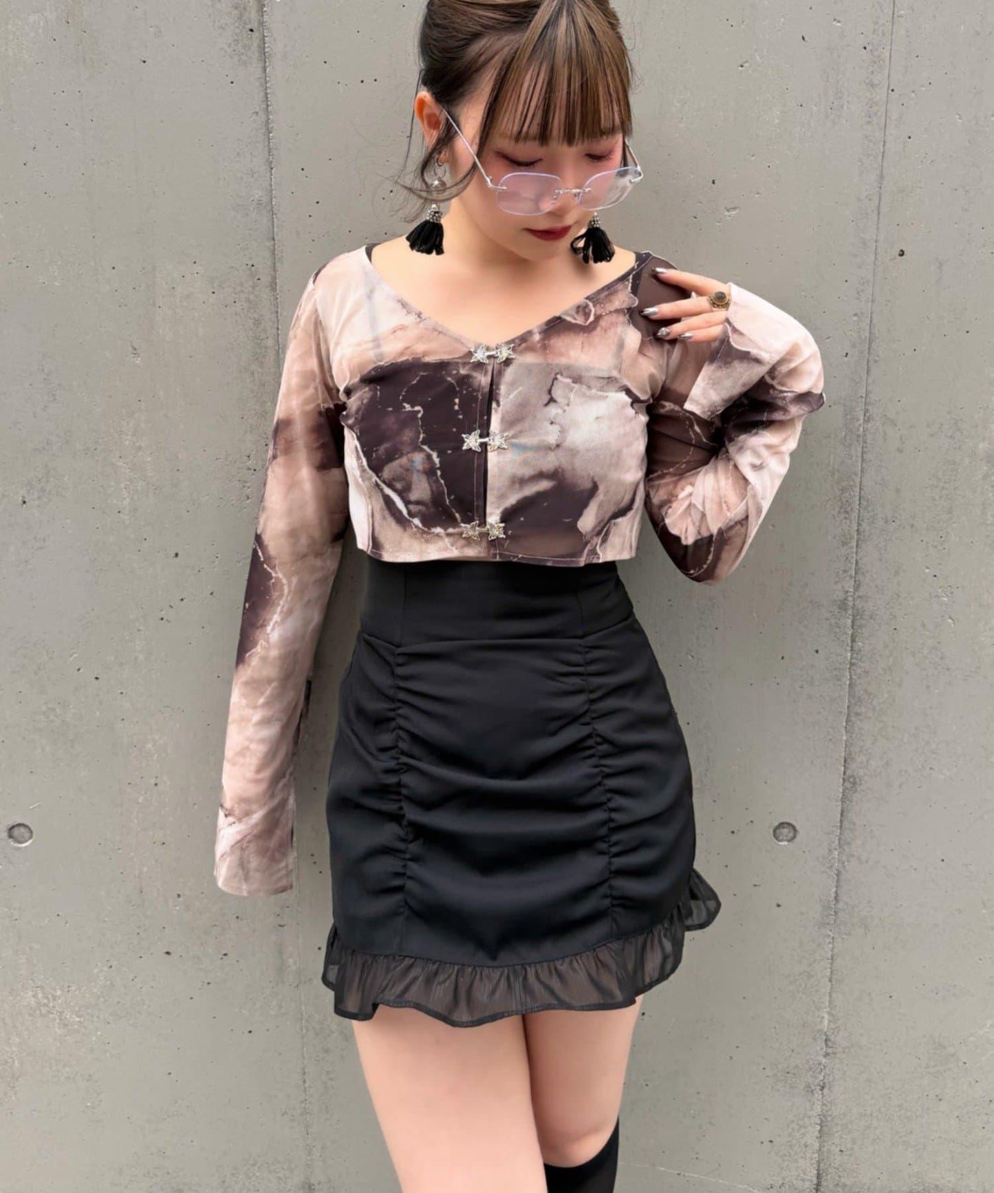 Mavie..7 後背繫帶 迷你裙褲