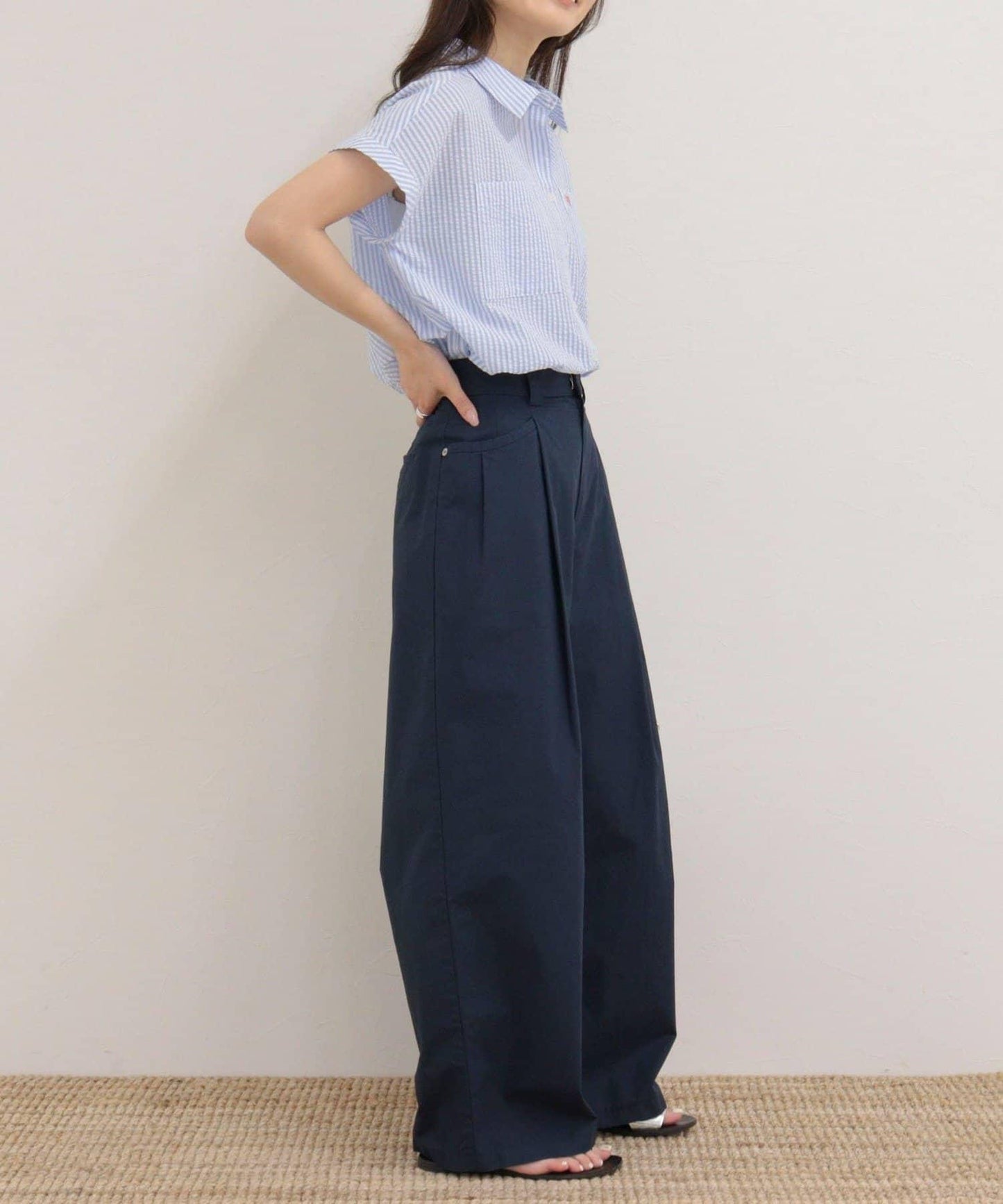 FR刺繡 法式條紋 襯衫