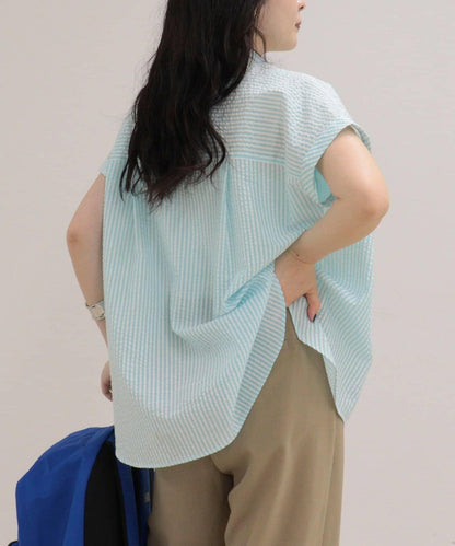 FR刺繡 法式條紋 襯衫