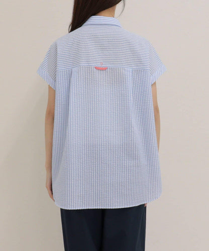 FR刺繡 法式條紋 襯衫