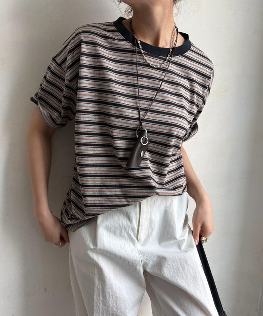 多色條紋 TEE T恤