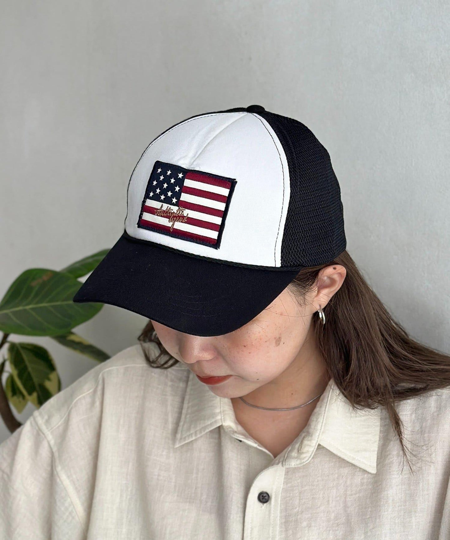 星條旗圖案 網眼 棒球帽