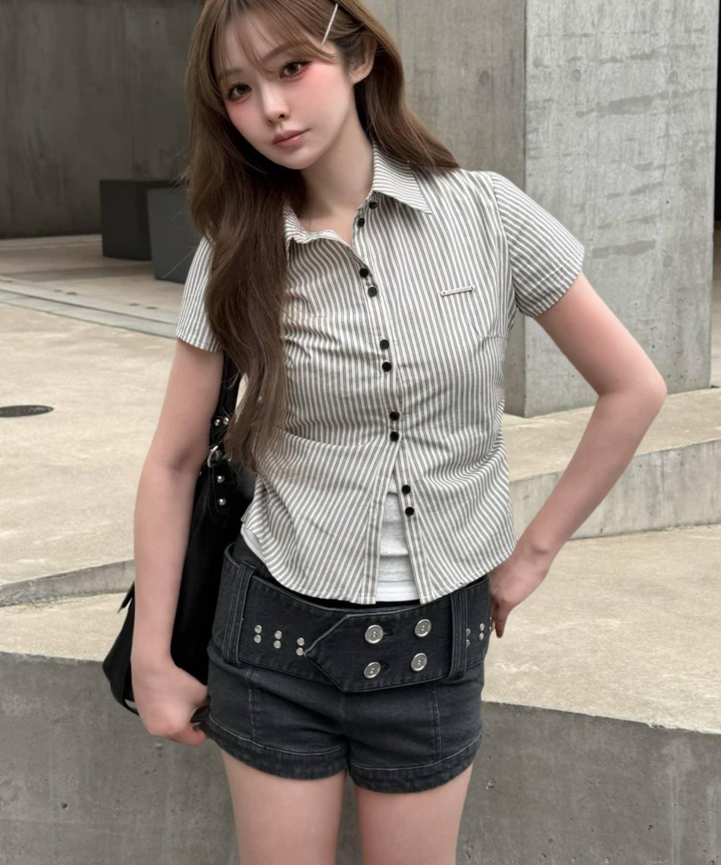寬腰帶 超短褲
