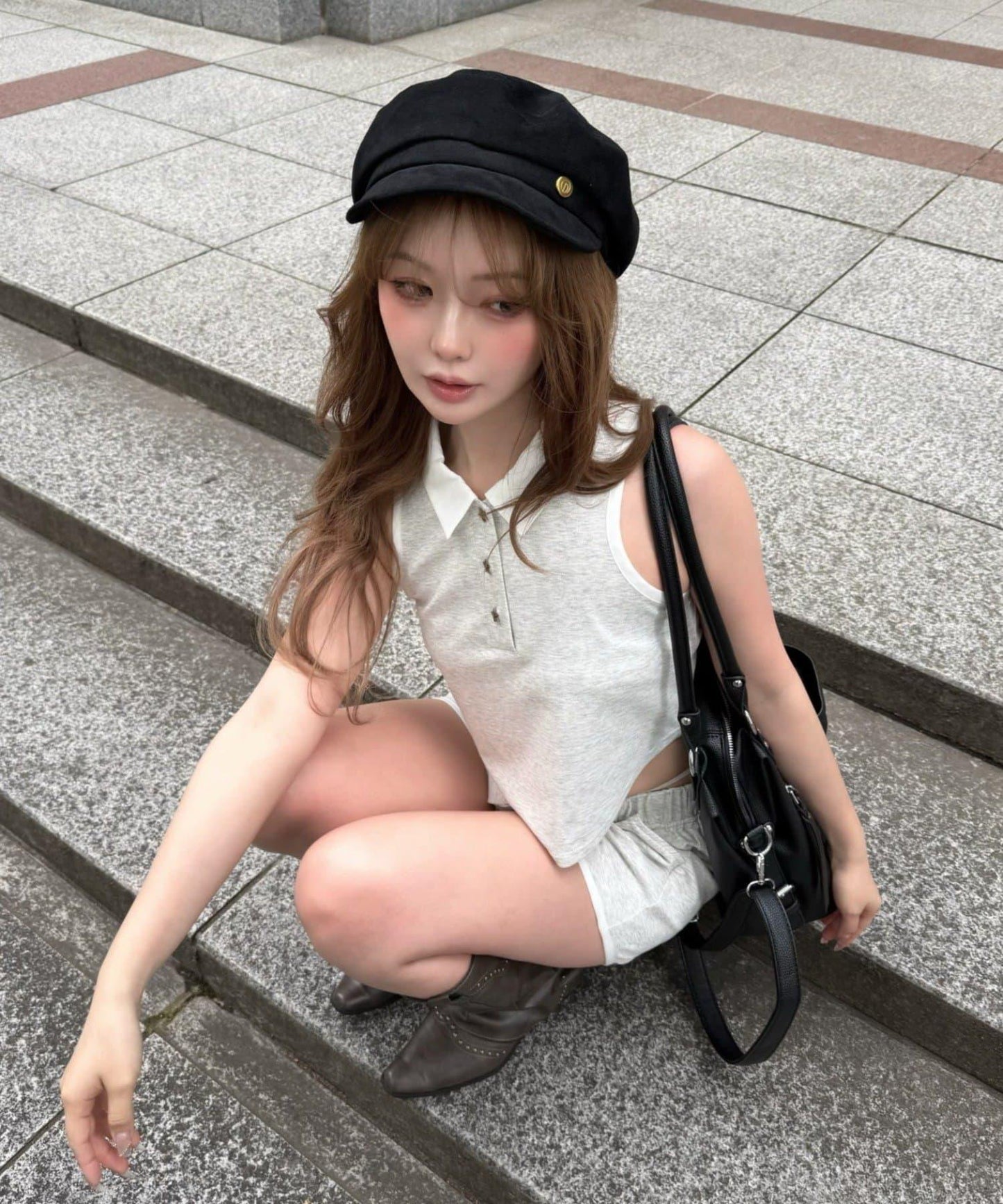 可成套穿著 美式挖背 Polo風 背心