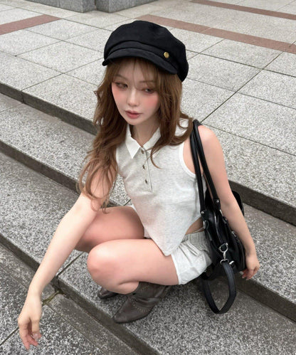 可成套穿著 美式挖背 Polo風 背心