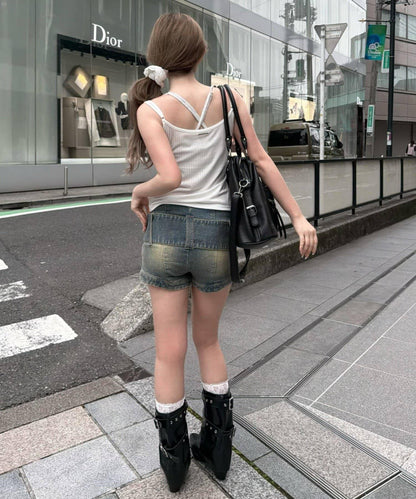 寬腰帶 超短褲