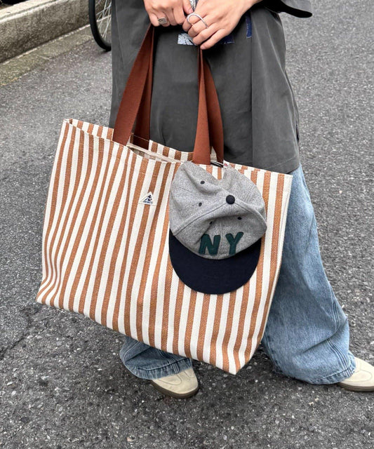 GEVACO/ゲバコ 條紋圖案帆布包