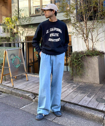 GEVACO 10oz牛仔寬鬆闊腿褲