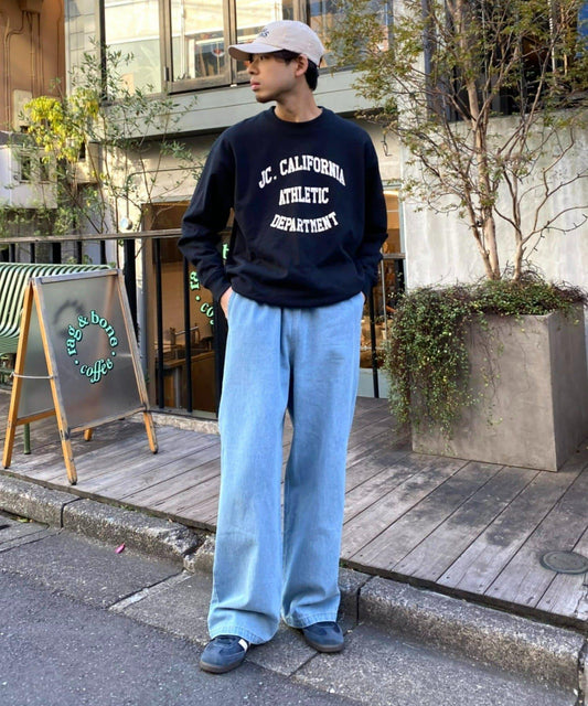 GEVACO 10oz牛仔寬鬆闊腿褲