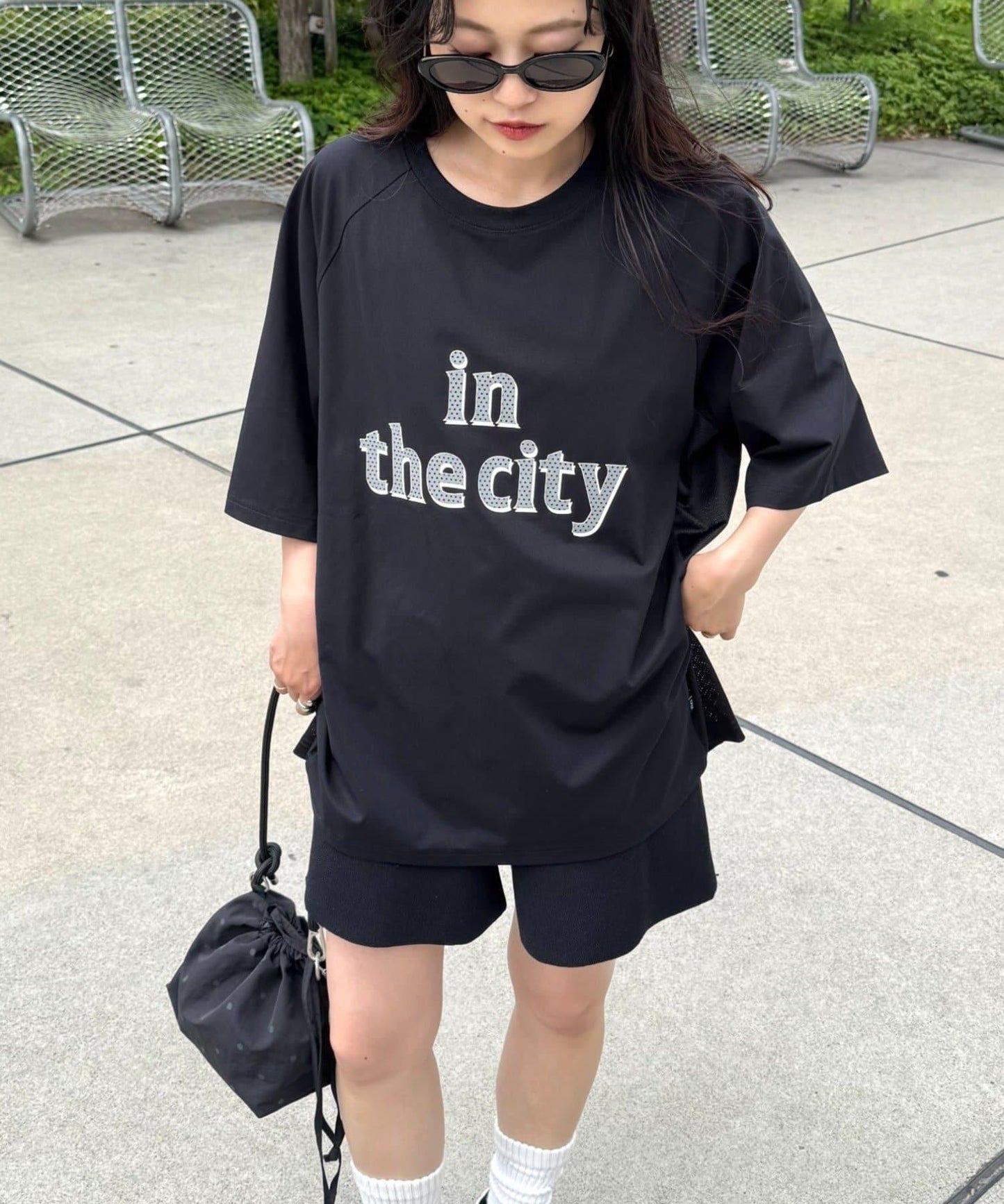 男女同款 波點印花 IN THE CITY Franklin Climbing/フランクリンクライミング T恤