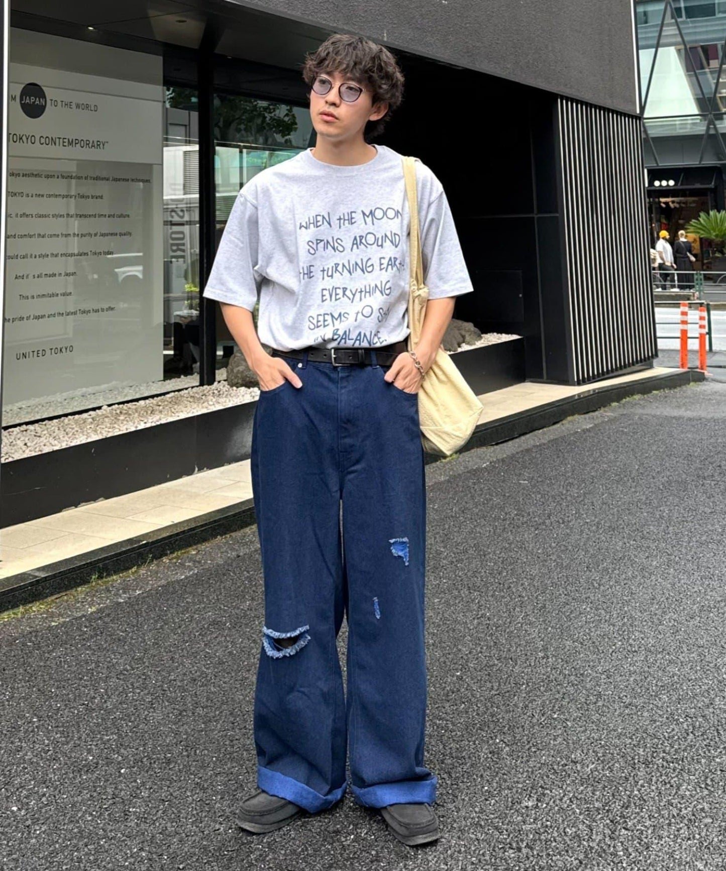中性手寫字信息Logo短袖T恤