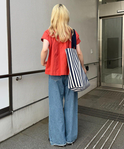 GEVACO/ゲバコ 條紋圖案帆布包