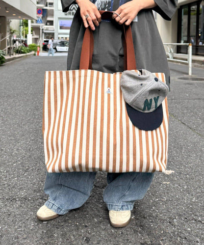 GEVACO/ゲバコ 條紋圖案帆布包