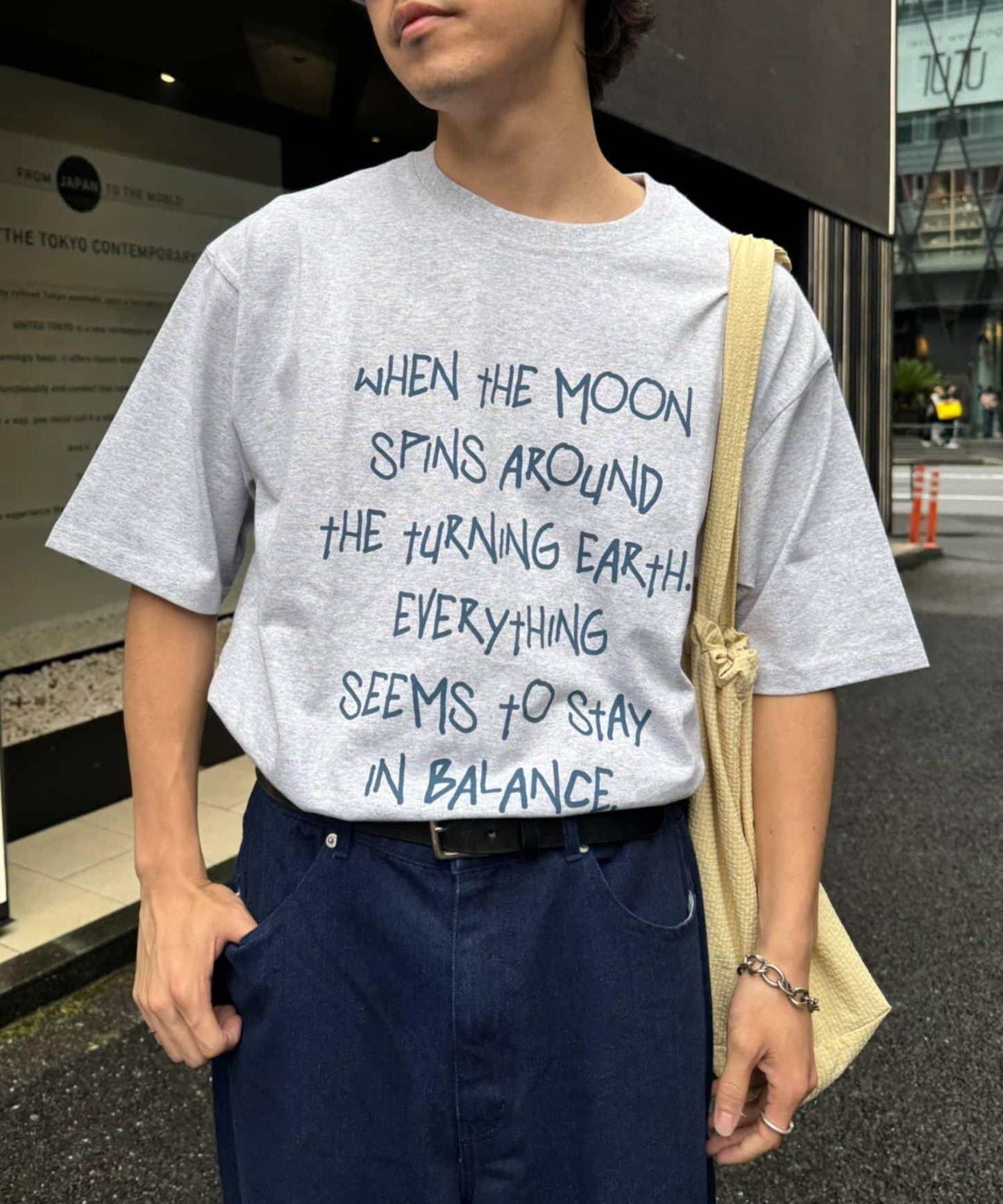 中性手寫字信息Logo短袖T恤