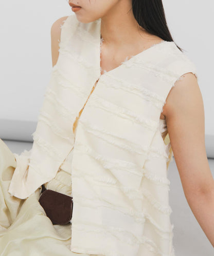 STAFF DESIGN PROJECT 流蘇條紋馬甲