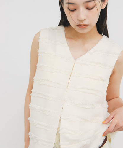 STAFF DESIGN PROJECT 流蘇條紋馬甲