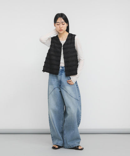 STAFF DESIGN PROJECT 流蘇條紋馬甲