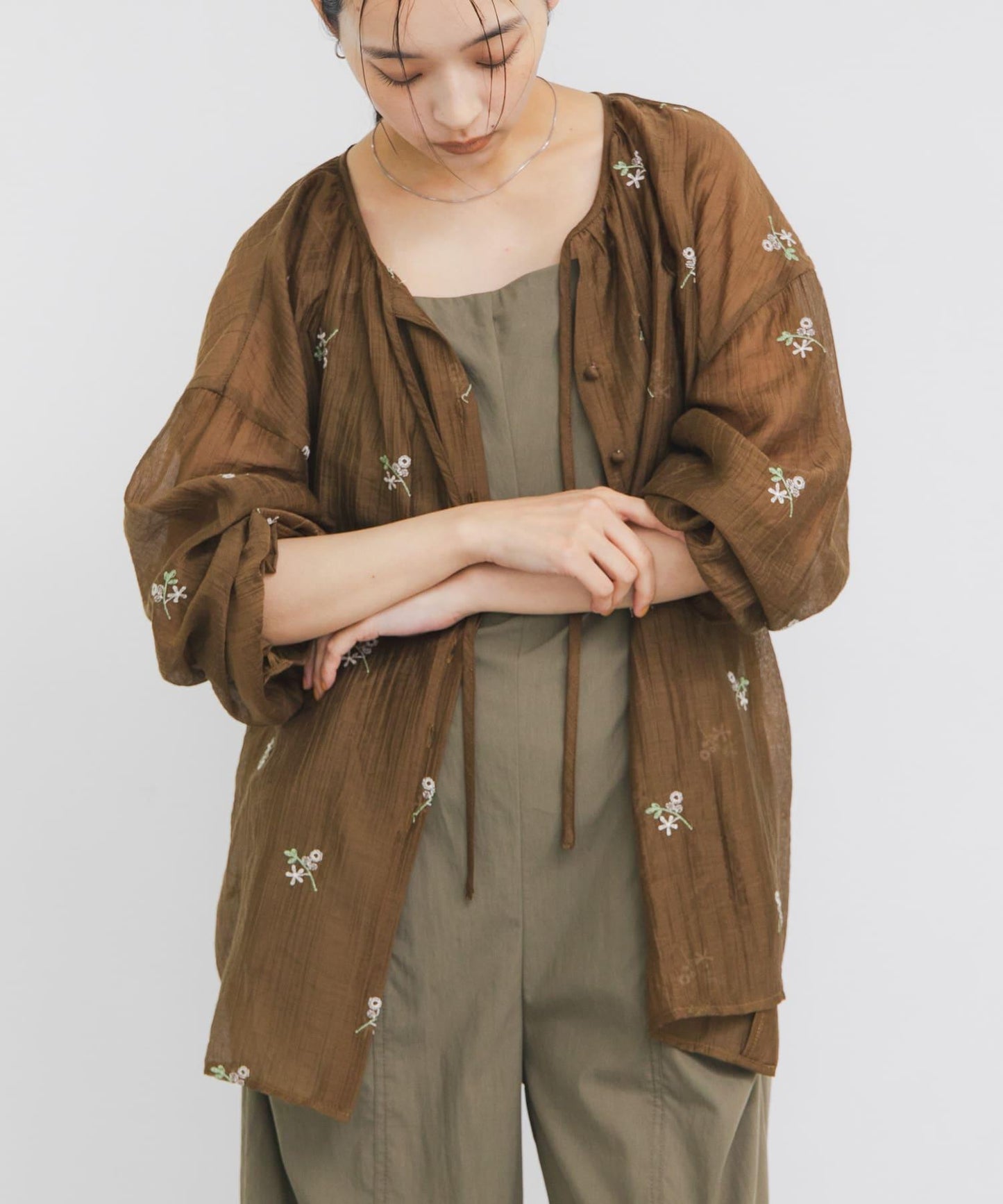 STAFF DESIGN PROJECT 2WAY刺繡女襯衫