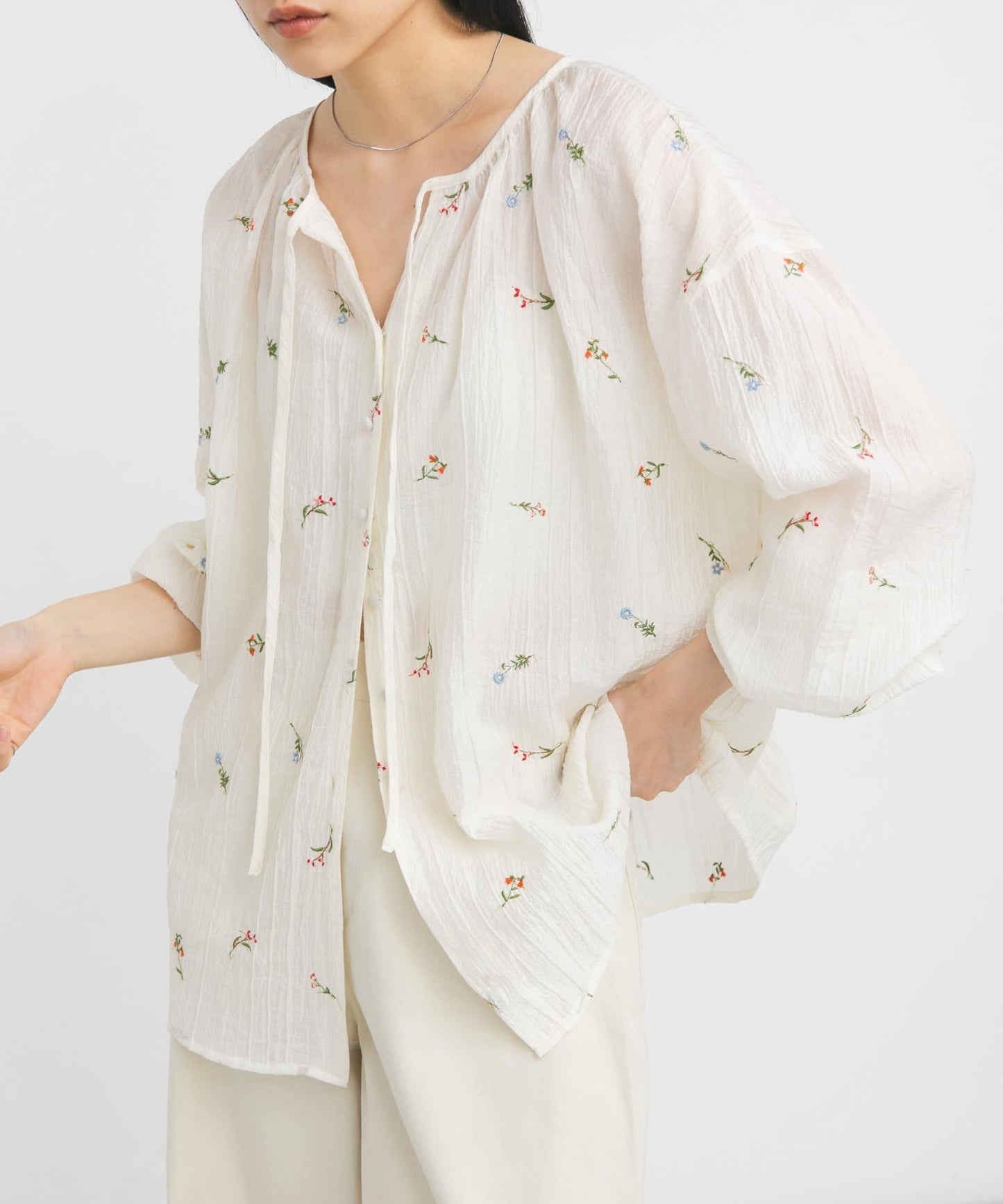 STAFF DESIGN PROJECT 2WAY刺繡女襯衫