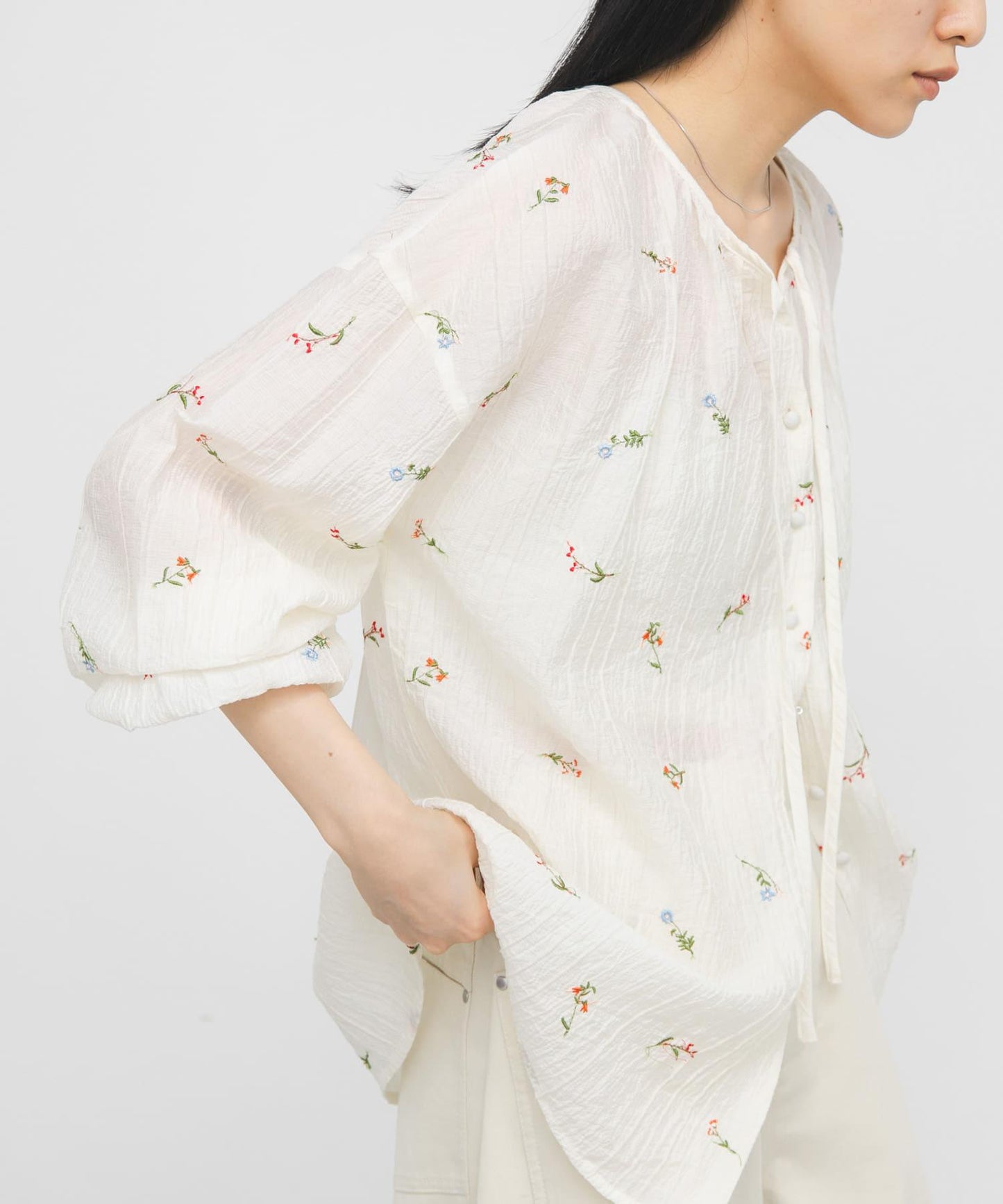 STAFF DESIGN PROJECT 2WAY刺繡女襯衫