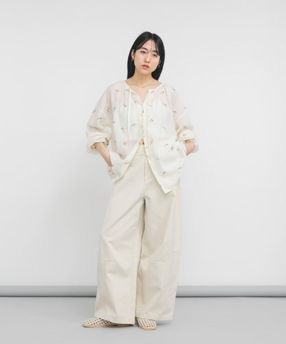 STAFF DESIGN PROJECT 2WAY刺繡女襯衫