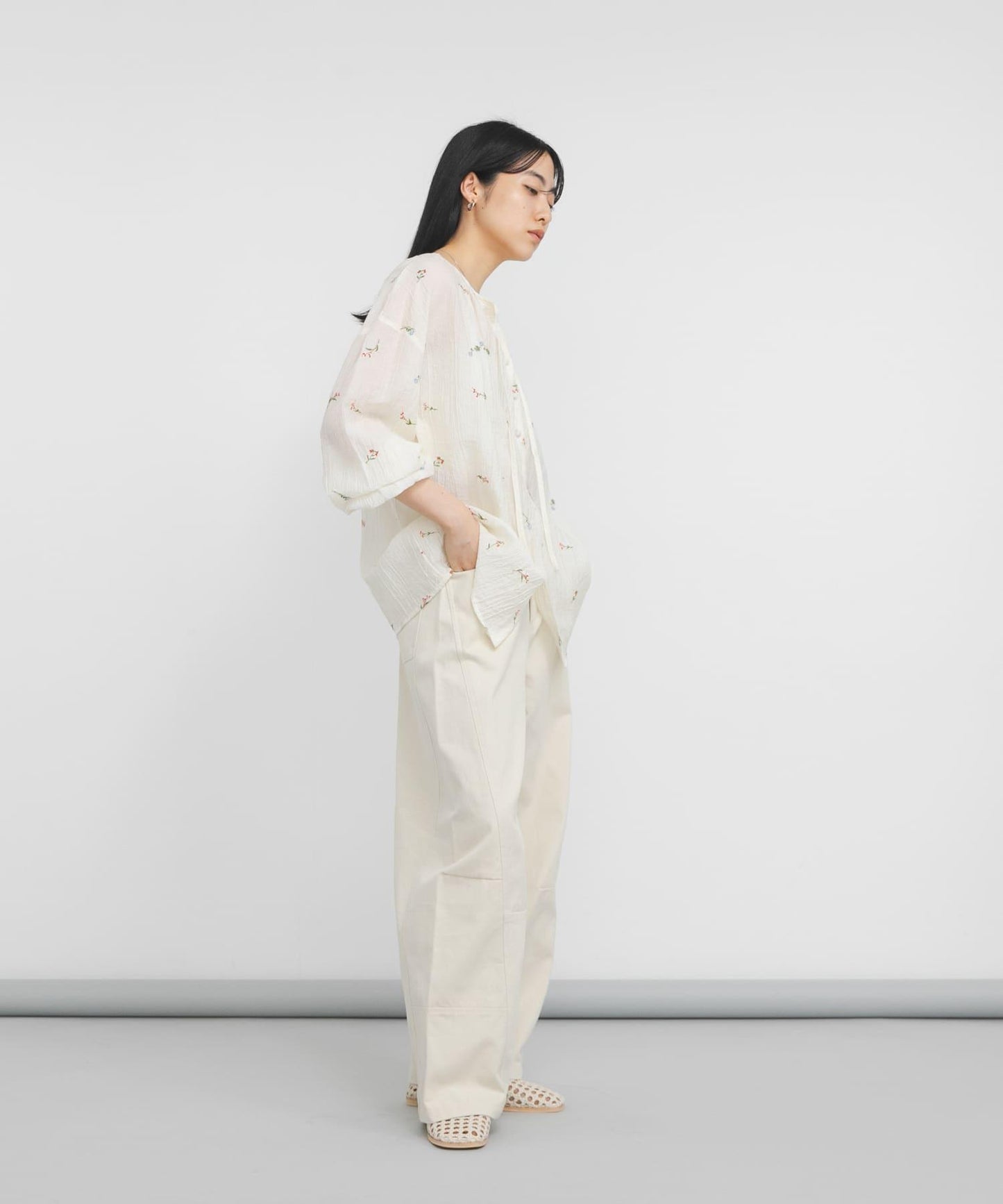 STAFF DESIGN PROJECT 2WAY刺繡女襯衫