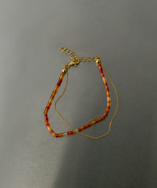 SMELLY naturalagate gemstone br 手鍊
