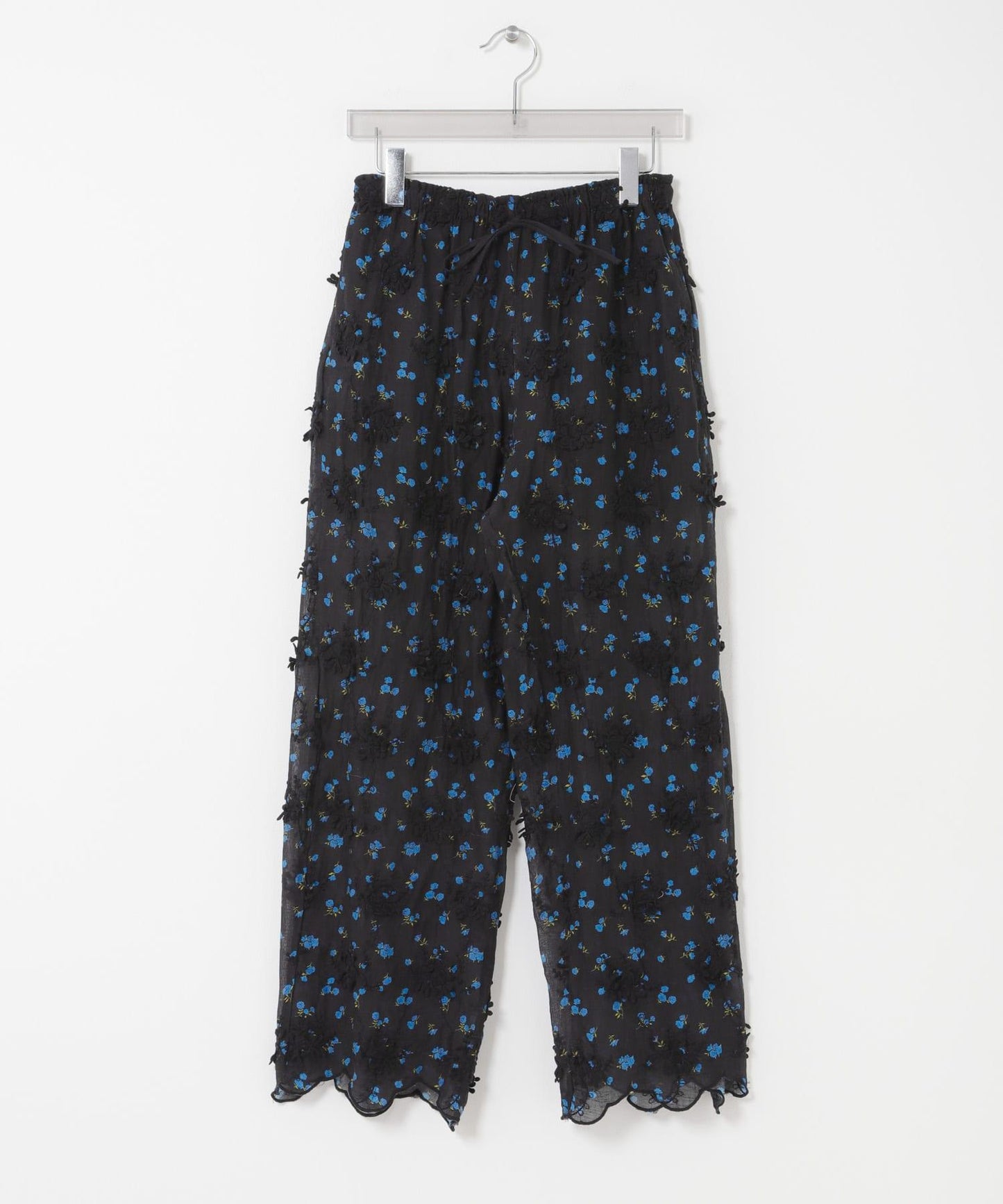 crinkle crinkle crinkle SHEER FLOWER EASY PANTS 休閒褲