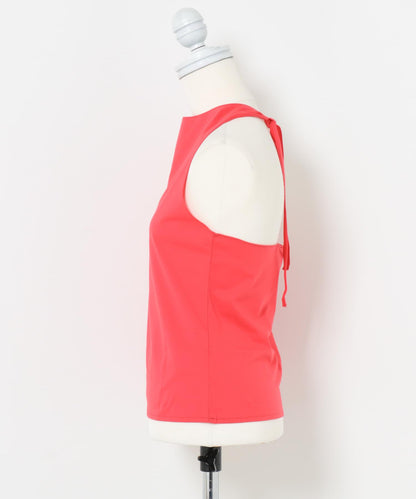 AMOMENTO JERSEY HALTER NECK TOP