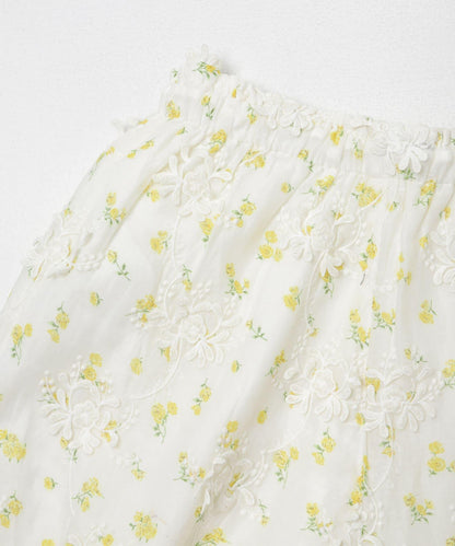 crinkle crinkle crinkle SHEER FLOWER EASY PANTS 休閒褲