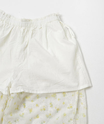 crinkle crinkle crinkle SHEER FLOWER EASY PANTS 休閒褲