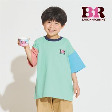 サーティワン アイスクリーム 寬鬆廓形 多色背部印花 短袖T恤