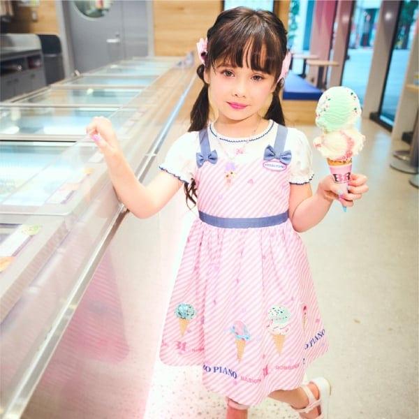 サーティワン アイスクリーム 拼接連衣裙