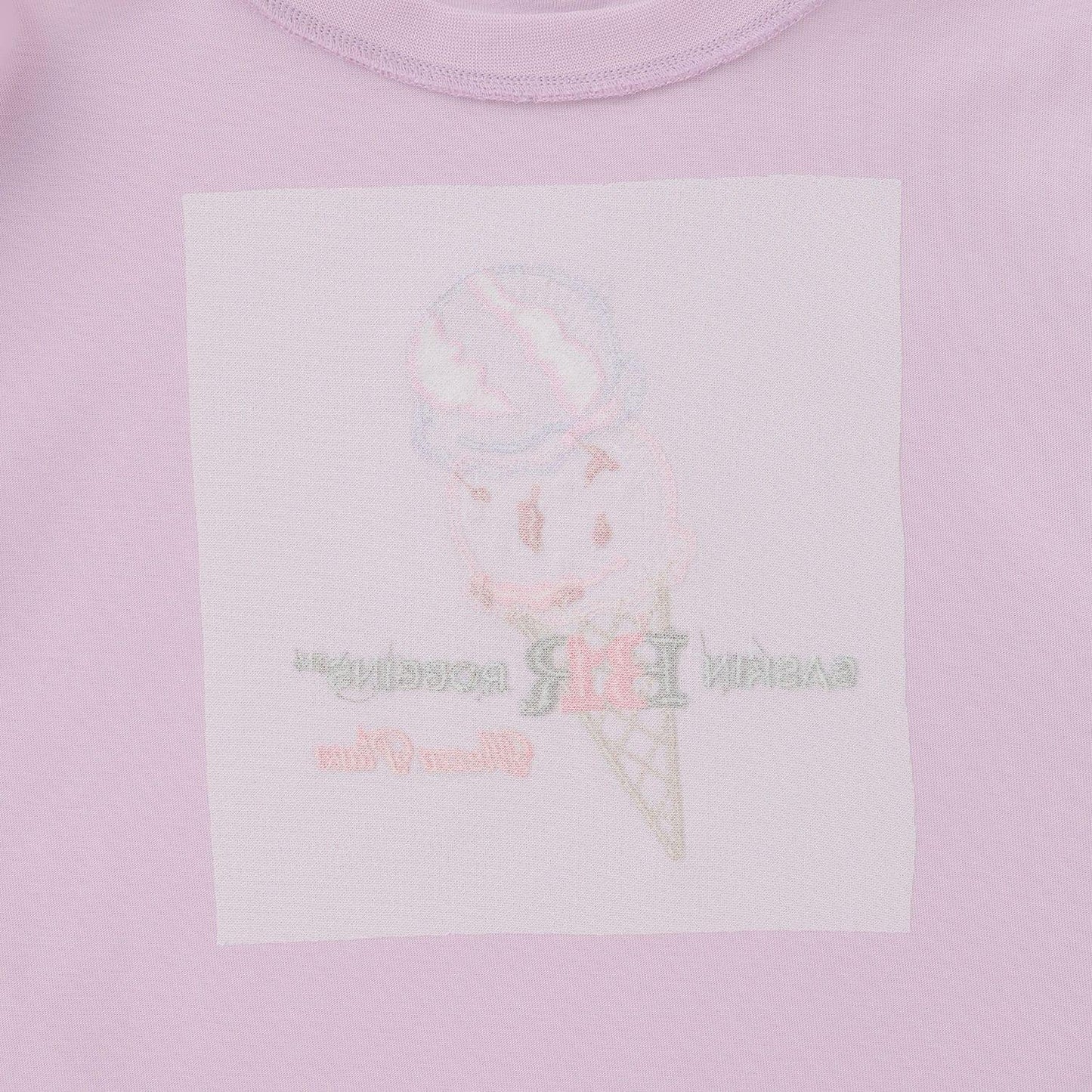 サーティワン アイスクリーム → 品牌名，保持原樣 非 IP 商品 → 全部按服飾規則轉成中文描述 最終商品名如下： 接觸冷感袖部繫帶蕾絲拼接T恤（サーティワン アイスクリーム）