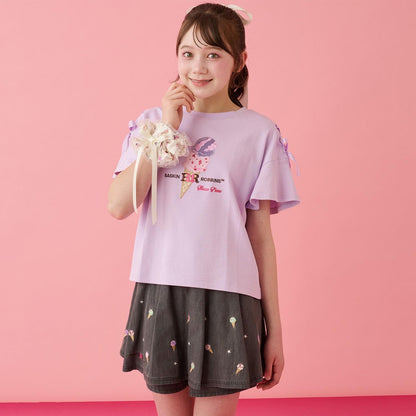 サーティワン アイスクリーム 接觸冷感 冰淇淋刺繡休閒短褲