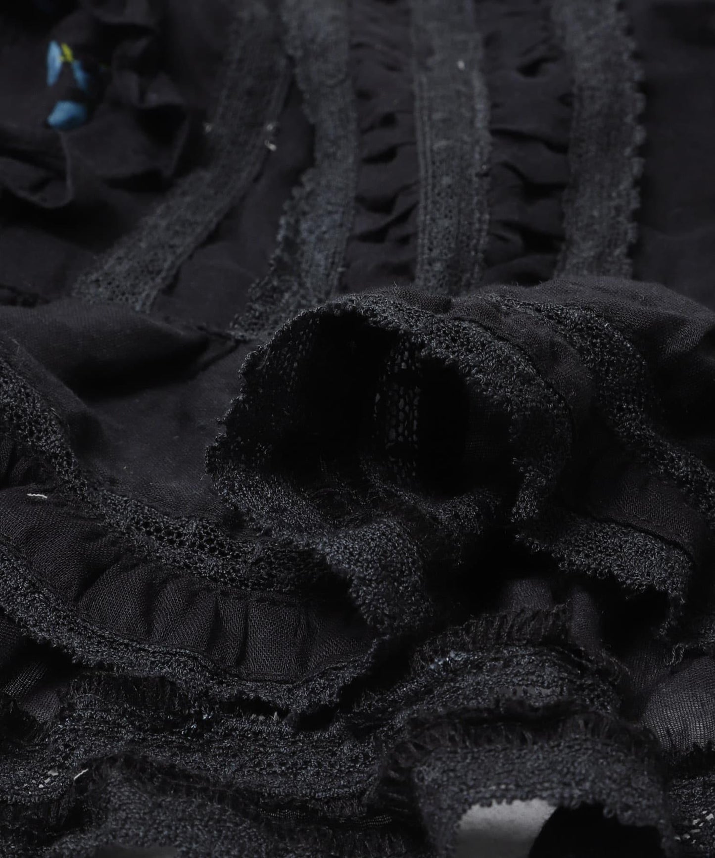 crinkle crinkle crinkle SHEER FLOWER VEST BLOUSE 上衣