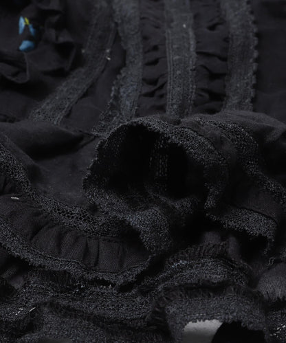 crinkle crinkle crinkle SHEER FLOWER VEST BLOUSE 上衣