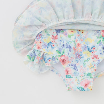 SWIM 花卉圖案女童連體泳衣