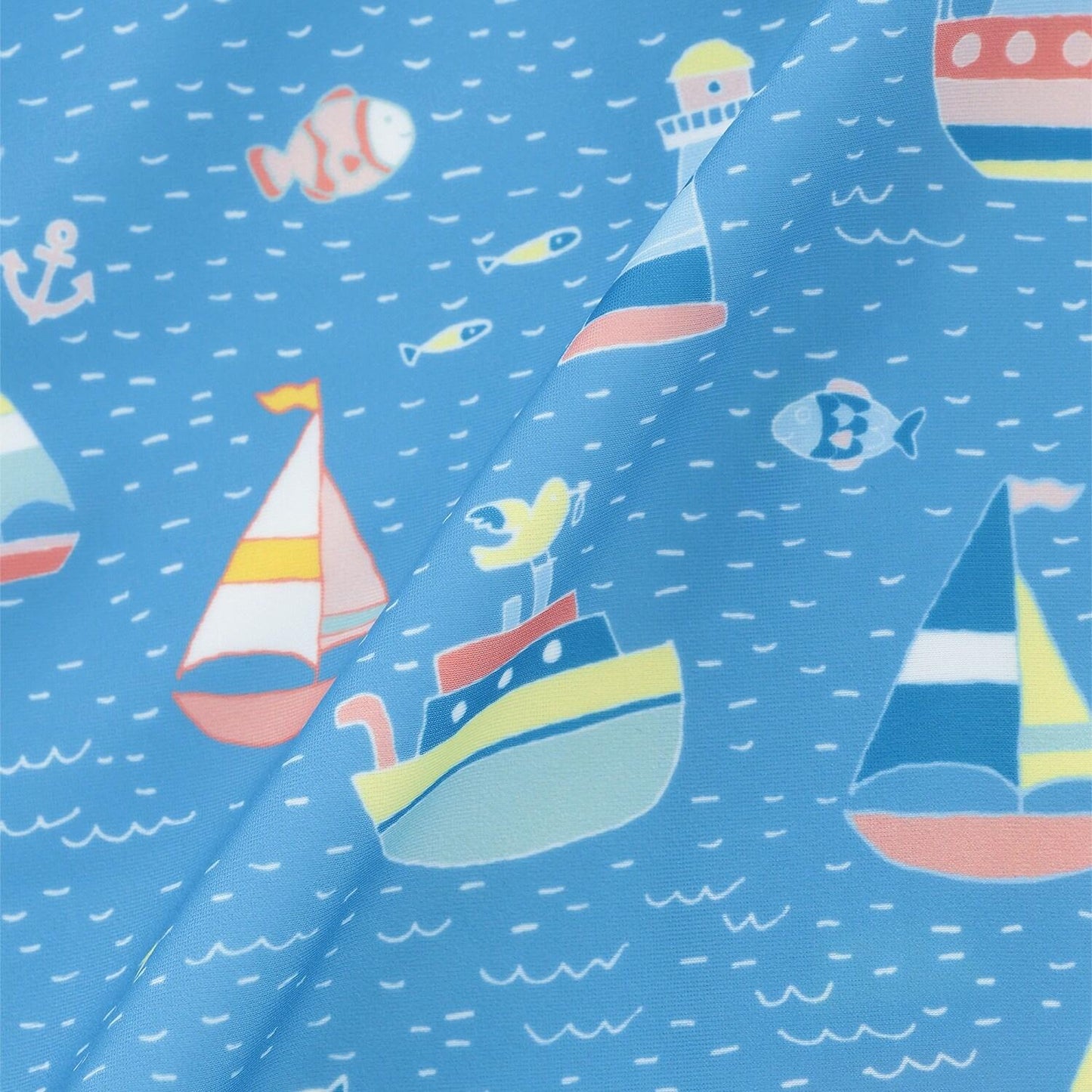 SWIM 海洋圖案男孩防曬泳衣上衣